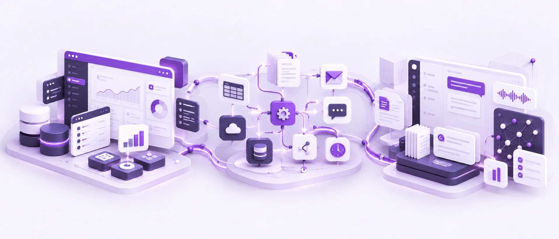 Connected business systems and automated workflows